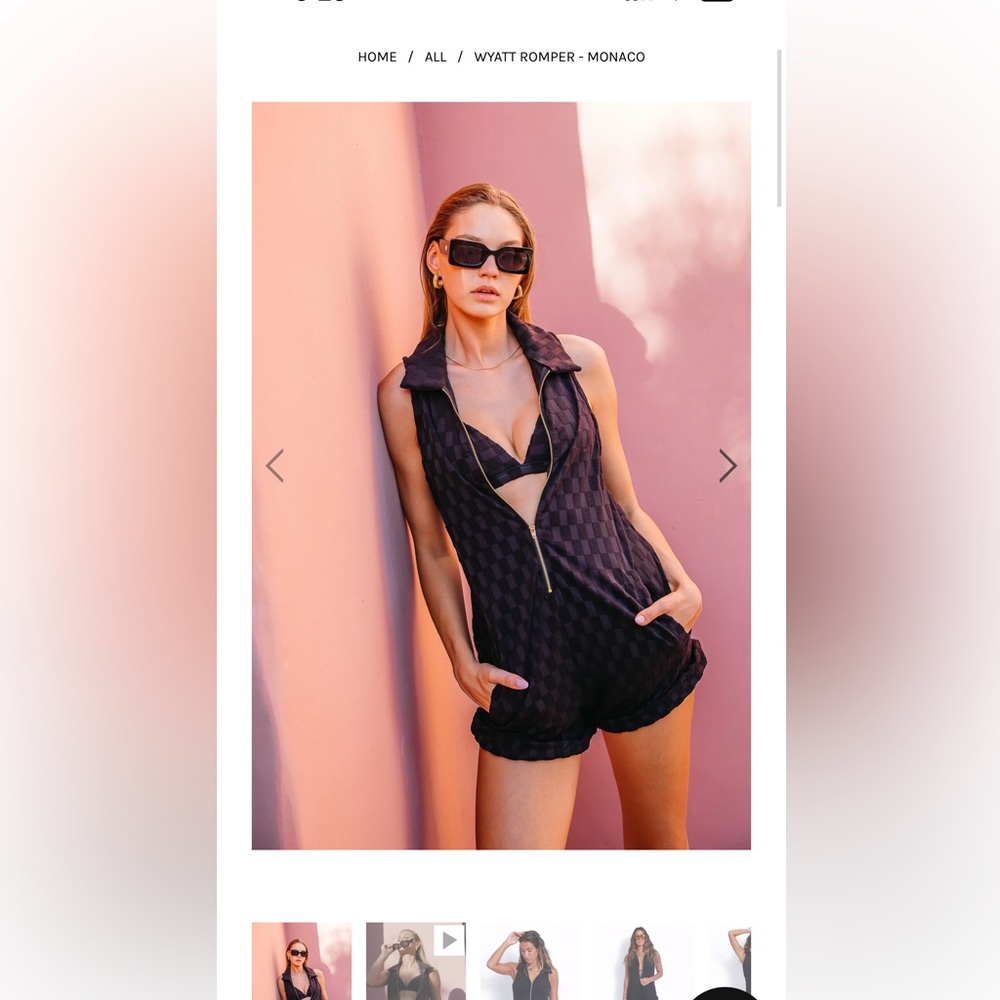 Skatie Wyatt Romper - Monaco - M/black